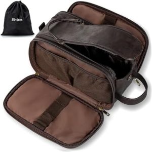 Elviros Kulturbeutel für Herren Geschenke Wasserabweisend Reise Große Öffnung Funktionale Kulturbeutel Reise und Fitness