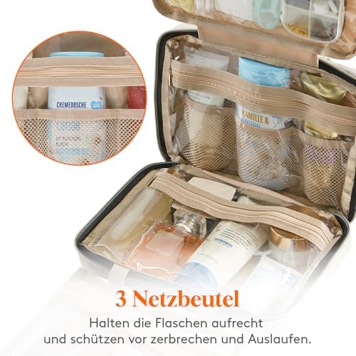 51wamibuol. ac .jpg Lifewit Reise Kulturbeutel Damen zum Aufhängen mit Organizer Funktion Groß Pink Recycled Claim Standard 100