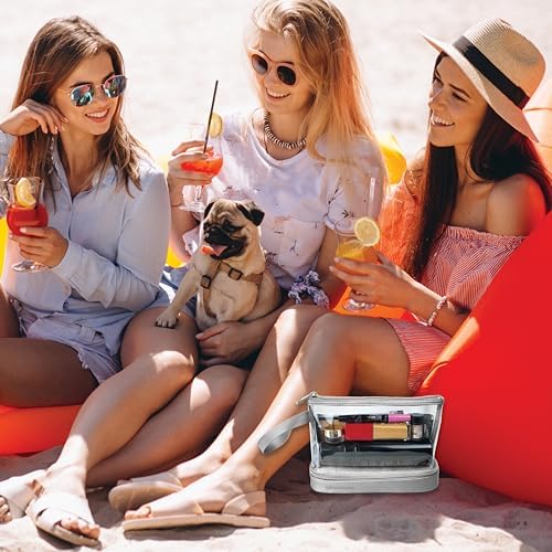 51xafyj1rtl. ac .jpg BUTLERBELL Transparenter Kulturbeutel | Bliktdicht | Reisegepäck-Damen & Herren (Schwarz) | Flüssigkeiten transportieren