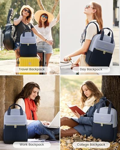 51xroqyympl. ac .jpg LOVEVOOK Damen Rucksack, 15,6 Zoll Laptop Schulrucksack, Wasserdicht, Reiserucksack, Beige OEKO-TEX STANDARD 100