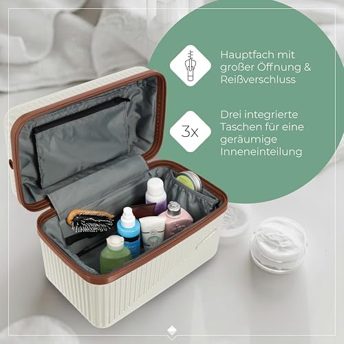 51xa3oms4xl. ac .jpg Travelite Beautycase Hartschale Handgepäck, 36 cm, 17 Liter - Kosmetikkoffer mit Organizer- und Aufsteckfunktion für Rei