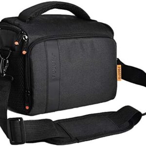 FOSOTO Kameratasche - Spiegelreflexkameras kompatibel, Regenhülle, Schwarz,Canon EOS, Nikon D3500, Sony Olympus