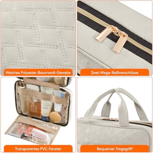 51xnnka59vl. ac .jpg Lifewit Reise Kulturbeutel Damen zum Aufhängen mit Organizer Funktion Groß Pink Recycled Claim Standard 100