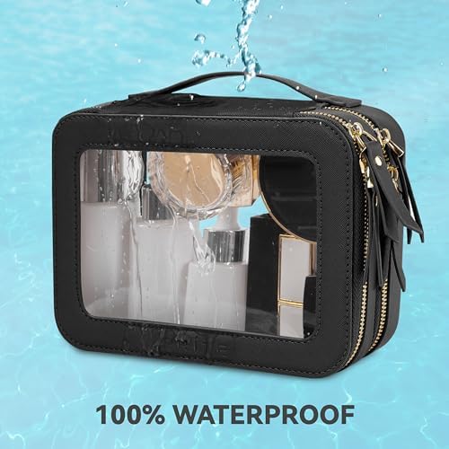 51ywamm7fol. ac .jpg Prite Transparent Kosmetiktasche Durchsichtig Kulturtasche Damen Reise Organizer Wasserdicht Auto Organizer