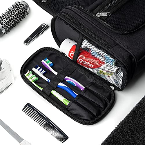 51zguqwqnvs. ac 1.jpg Obics Kulturbeutel Gross grau 8L XL - für Herren & Damen - zum Aufhängen & mit Spiegel - 10 Fächer - ideal für Camping &