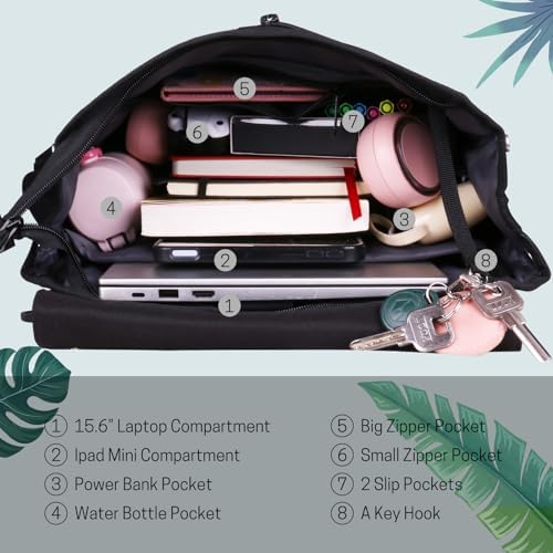 51bi5vbn97l. ac .jpg ITSHINY Rucksack Damen Wasserdicht Anti Diebstahl 16L für Ausflüge Uni Schule & Büro - Laptopfach 15,6 Zoll