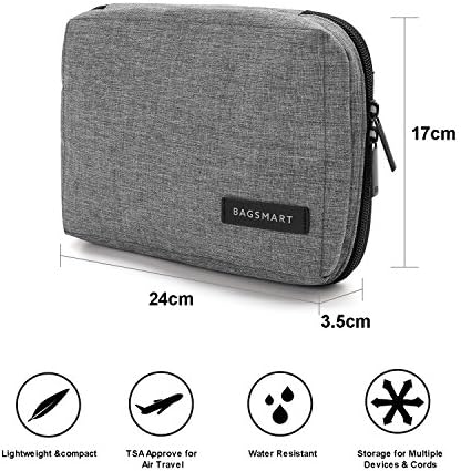 51cg4hsetkl. ac 2.jpg bagsmart Elektroniktasche, Powerbank und USB-Sticks, Reisefremden, Flugzeug, moderne Design, 2-Schwarz