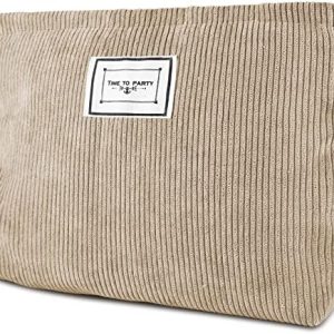 Yosemy Multifunktional Kosmetiktasche Waschtasche für Damen | Yosemy Khaki Cord-Kosmetiktasche zur Reise | Yosemy Multi