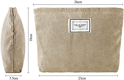 51don4uqbpl. ac .jpg Yosemy Multifunktional Kosmetiktasche Waschtasche für Damen | Yosemy Khaki Cord-Kosmetiktasche zur Reise | Yosemy Multi