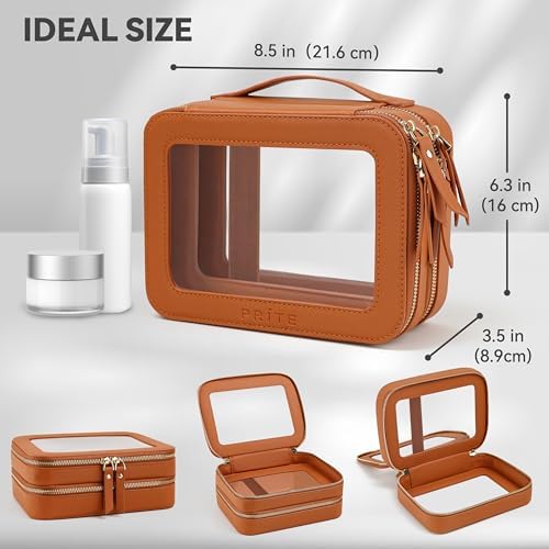 51dw3skl3pl. ac .jpg Prite Transparent Kosmetiktasche Durchsichtig Kulturtasche Damen Reise Organizer Wasserdicht Auto Organizer