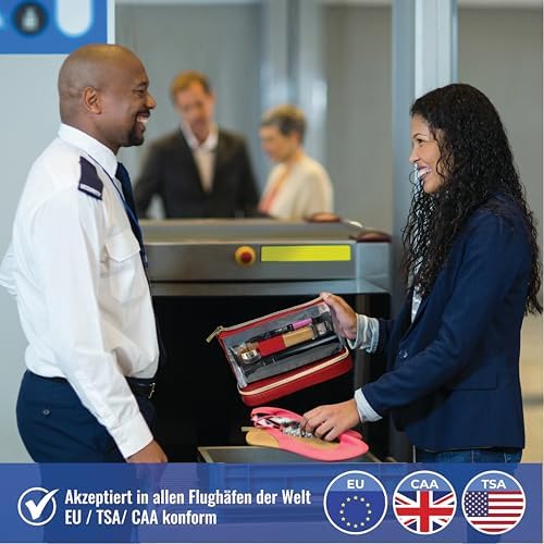 51ehyrculol. ac .jpg BUTLERBELL Transparenter Kulturbeutel | Bliktdicht | Reisegepäck-Damen & Herren (Schwarz) | Flüssigkeiten transportieren