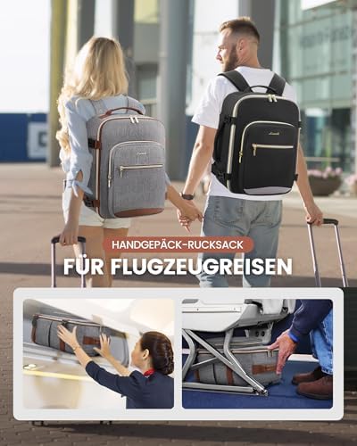 51ergvbgttl. ac .jpg LOVEVOOK Ryanair Handgepäck für Damen Herren | Carry On Tasche 40x30x20cm | Eurowings Wizz Cabine Richtung | Laptop Komp