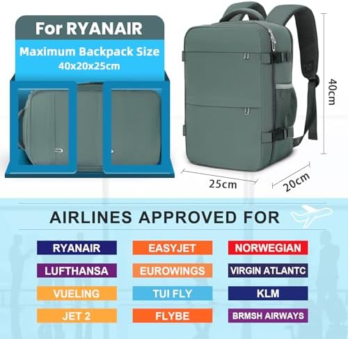 51ebcsnwzpl. ac .jpg Cmezevi Reiserucksack 20L für Business und Reisen - Beige