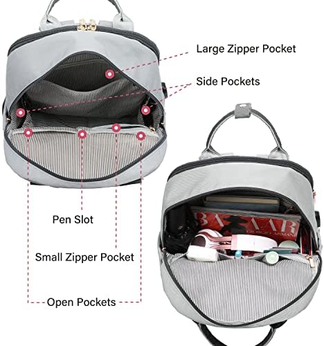 51f0qcoz5il. ac .jpg Laptop Schulrucksack LOVEVOOK Damen Wasserabweisend Eleganter Schultasche für Schule Uni Reise Khaki Beige