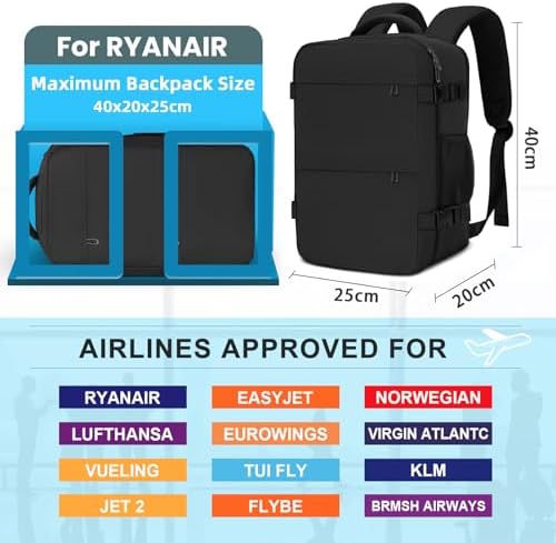 51f2ek4cel. ac .jpg Cmezevi Reiserucksack 20L für Business und Reisen - Beige