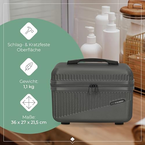 51fy8t9q8vl. ac .jpg Travelite Beautycase Hartschale Handgepäck, 36 cm, 17 Liter - Kosmetikkoffer mit Organizer- und Aufsteckfunktion für Rei