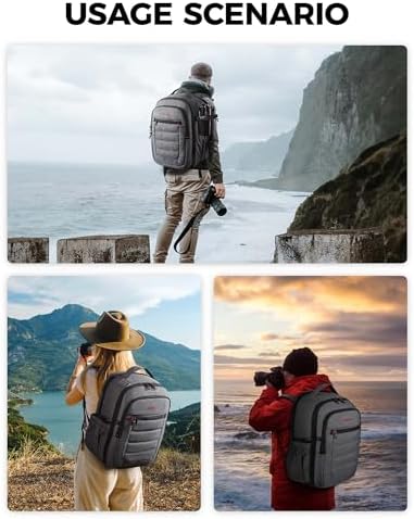 51h6cgdi0tl. ac .jpg BagSmart Kamerarucksack Wasserdicht für Fotografen, 15,6-Zoll Laptopfach, Schwarz