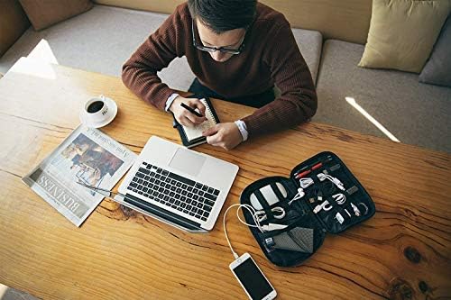 51kdwvqjqcl. ac 2.jpg bagsmart Elektroniktasche, Powerbank und USB-Sticks, Reisefremden, Flugzeug, moderne Design, 2-Schwarz