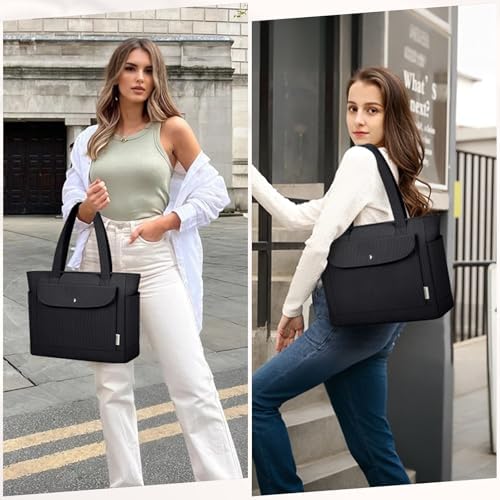 51lgyzndkfl. ac .jpg IGOLUMON Handtaschen Damen mit Reißverschluss und Magnetischer Druckknopf für Arbeit und Reisen - Große Tasche zum Trage