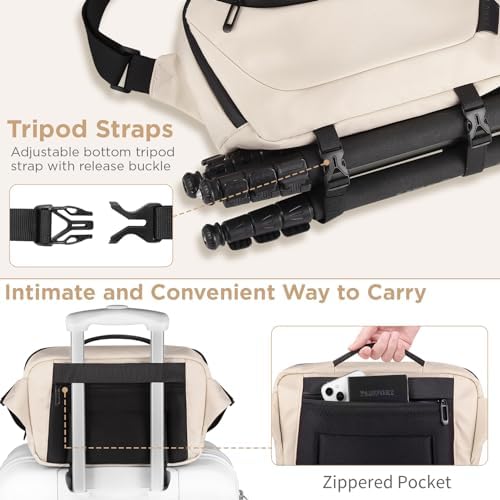 51oojy9qt3l. ac .jpg DSLR Kameratasche wasserdicht mit Stativhalterung Umhängetasche für Fotografen (Schwarz)