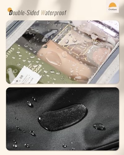 51qb1ydtk3l. ac .jpg Chakipee Wasserdichte Reisekulturbeutel zum Aufhängen für Damen – Leichte Waschtasche mit Klarfenster, Ideal für Make-up