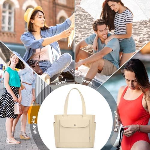 51rz8g32psl. ac .jpg IGOLUMON Handtaschen Damen mit Reißverschluss und Magnetischer Druckknopf für Arbeit und Reisen - Große Tasche zum Trage