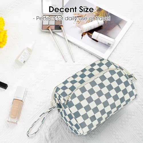 51s03bzgdbl. ac 1.jpg Narwey Minzgrün Kulturtasche Damen Reise Make-up-Tasche Weit Offene Tasche Kosmetiktasche