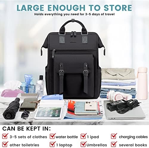 51sc18qsawl. ac .jpg LOVEVOOK Damen Wasserdicht Schulrucksack Schwarzujetzt shoppen! OEKO-TEX STANDARD 100