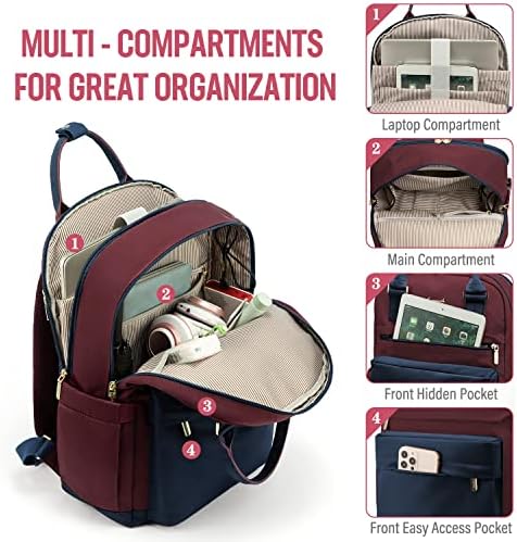 51slhowwial. ac .jpg Laptop Schulrucksack LOVEVOOK Damen Wasserabweisend Eleganter Schultasche für Schule Uni Reise Khaki Beige