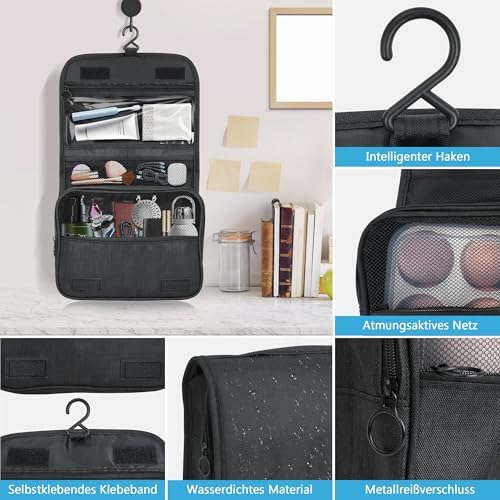 51szgz11gql. ac .jpg C-easb Kulturtasche zum Aufhängen für Badezimmer, gehende Reise-Kulturtasche für Damen und Herren