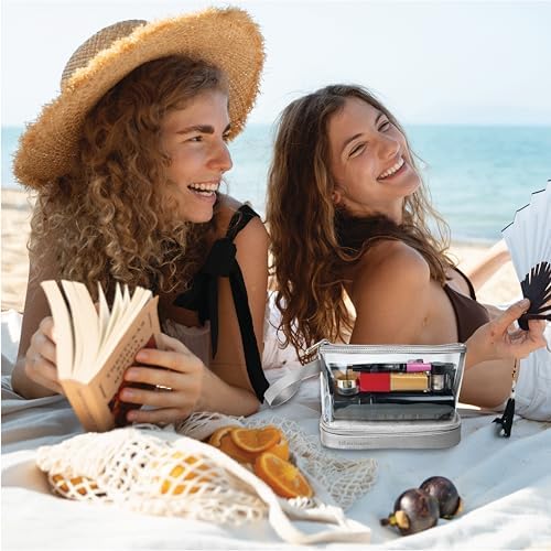 51tadogxql. ac .jpg BUTLERBELL Transparenter Kulturbeutel | Bliktdicht | Reisegepäck-Damen & Herren (Schwarz) | Flüssigkeiten transportieren