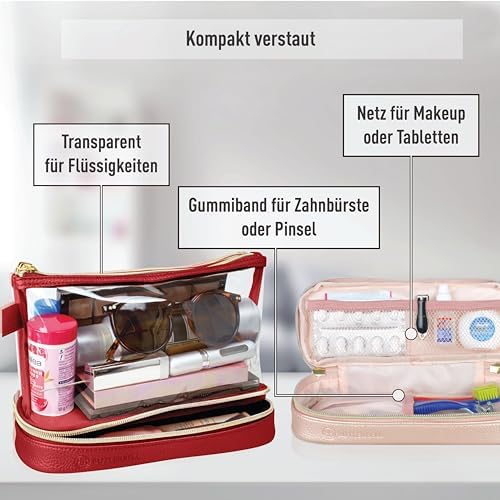 51trsxocjxl. ac .jpg BUTLERBELL Transparenter Kulturbeutel | Bliktdicht | Reisegepäck-Damen & Herren (Schwarz) | Flüssigkeiten transportieren