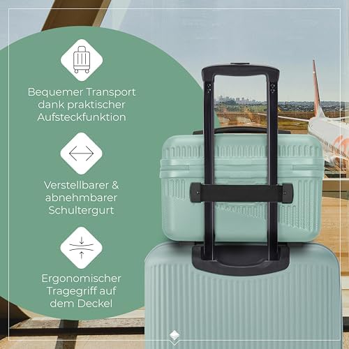 51u8lywx3cl. ac .jpg Travelite Beautycase Hartschale Handgepäck, 36 cm, 17 Liter - Kosmetikkoffer mit Organizer- und Aufsteckfunktion für Rei