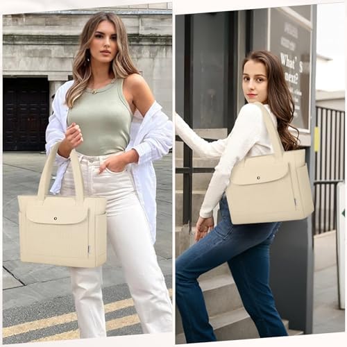 51v2rj0bhxl. ac .jpg IGOLUMON Handtaschen Damen mit Reißverschluss und Magnetischer Druckknopf für Arbeit und Reisen - Große Tasche zum Trage