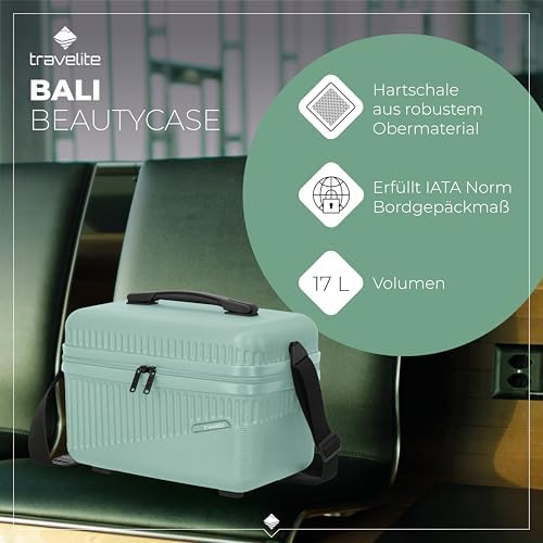 51vkaj2d3gl. ac .jpg Travelite Beautycase Hartschale Handgepäck, 36 cm, 17 Liter - Kosmetikkoffer mit Organizer- und Aufsteckfunktion für Rei