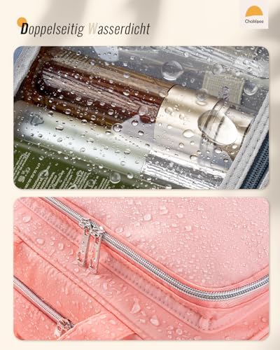 51wi6fbuiyl. ac .jpg Chakipee Wasserdichte Reisekulturbeutel zum Aufhängen für Damen – Leichte Waschtasche mit Klarfenster, Ideal für Make-up