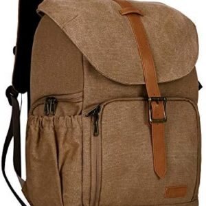 Bagsmart Fotorucksack für Spiegelreflexkameras - 15 Zoll Laptop, Brown, Diebstahlsicher, Wasserabweisend, Regenschutz
