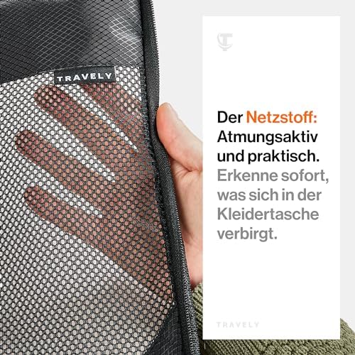 61tb8wmpxxl. ac .jpg Travely Kompression Packwürfel - 8-teiliges Set - Packwürfel für Reise und Rucksack - Kompressionsbeutel als Kofferorgan